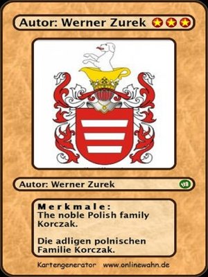 cover image of The noble Polish family Korczak. Die adligen polnischen Familie Korczak.